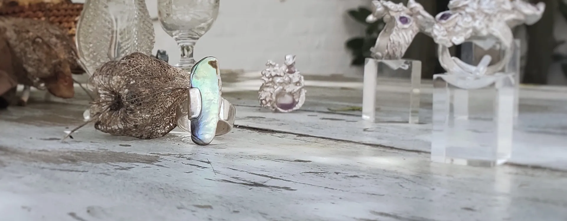 Paua Paua - Zilveren ring
