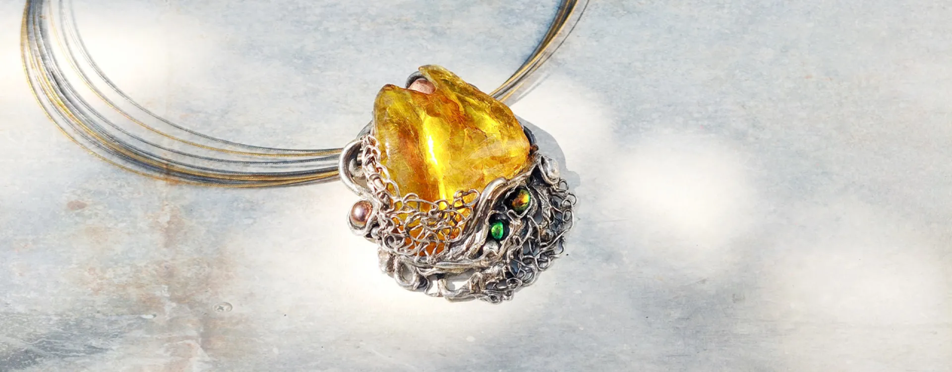 Collier Amber Tsarina Oro