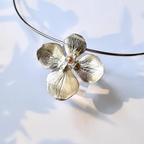 Bella Fiore - Hanger Bloem zilver