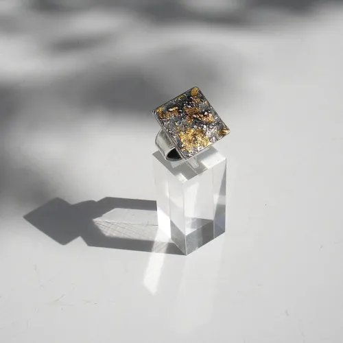 Belleza - Zilveren ring met goud