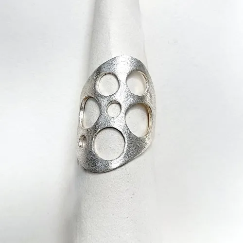 Buraco - Moderne zilveren design ring