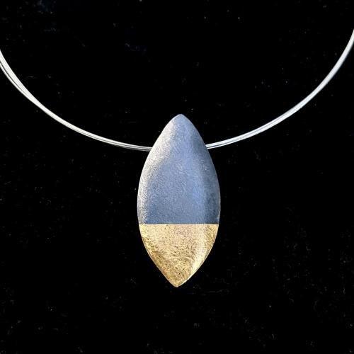 Classico Collier - Zilveren hanger met goud