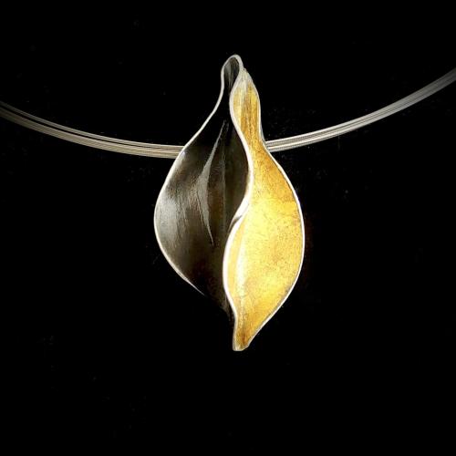 Classico Flor - Zilveren hanger met goud