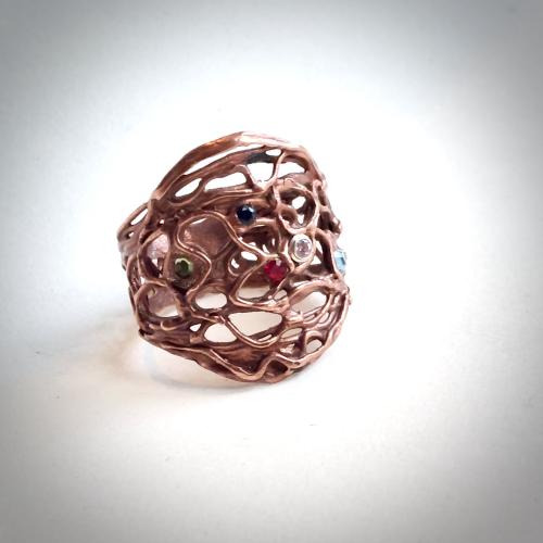 Copper Magic I  - Opengewerkte koperen ring