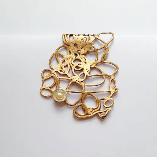 Foliage - Goudkleurige broche