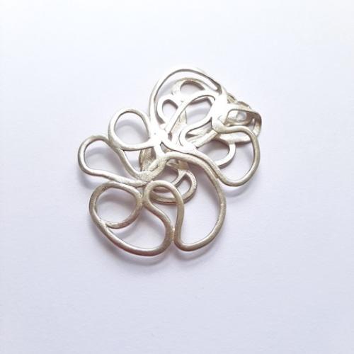 Foliage I - Zilveren broche