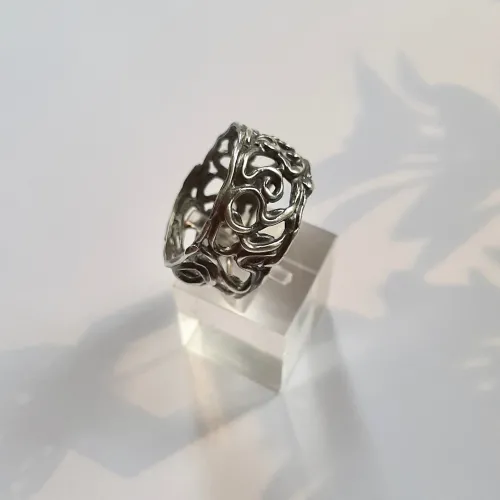 Franqueza 4 - Opengewerkte stoere zilveren ring