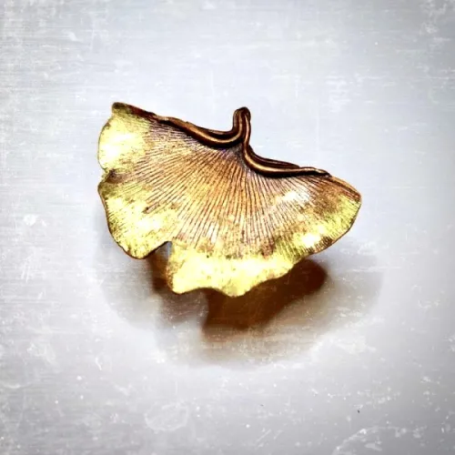 Ginkgo - Broche koper en goud