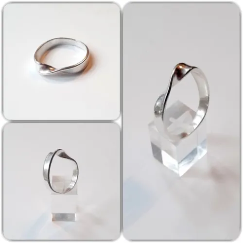 Möbius - Zilveren moderne design ring