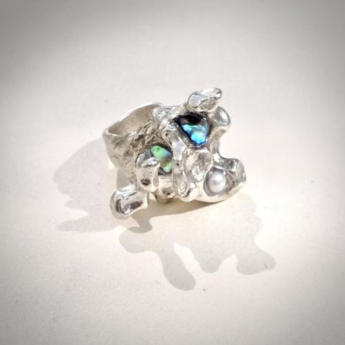 Maggiore - Zilveren unieke statement ring