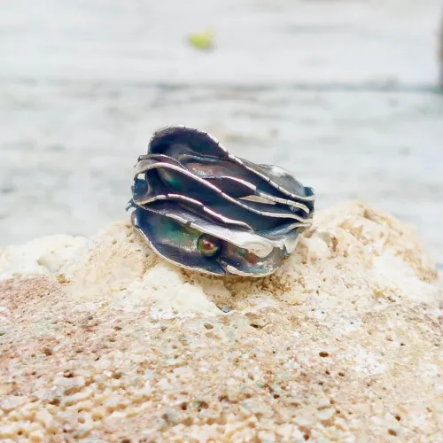 Mangrove - Stoere organische zilveren ring