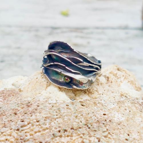 Mangrove - Stoere organische zilveren ring