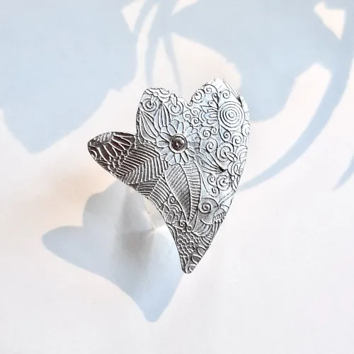Broche - Zilver met kristal