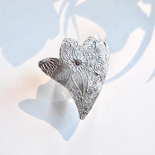 Broche - Zilver met kristal