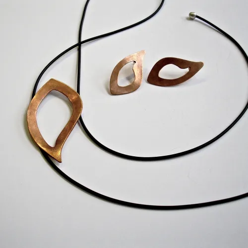 Move - Koperen design oorbellen
