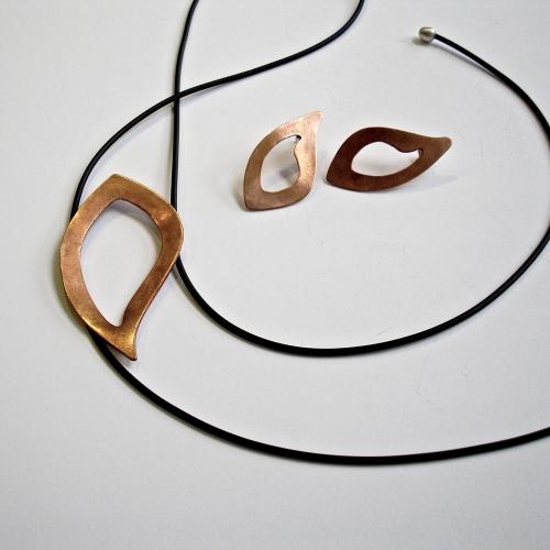 Move - Koperen design oorbellen