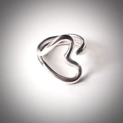 My Love - Zilveren hartjesring