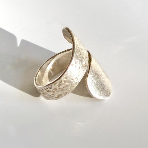 Natura - zilveren organische designring