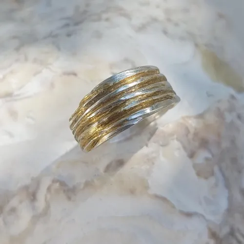 Raya Dorada - Zilveren ring met goud