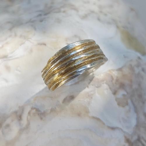 Raya Dorada - Zilveren ring met goud