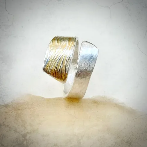 Salto - Zilveren ring met goud