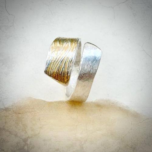 Salto - Zilveren ring met goud