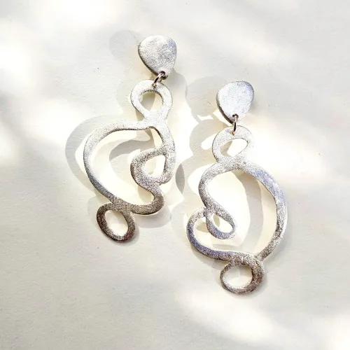Summertime - grote opengewerkte zilveren design oorbellen