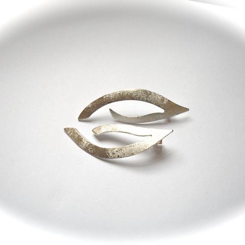 Tender - Moderne grote zilveren design oorhangers