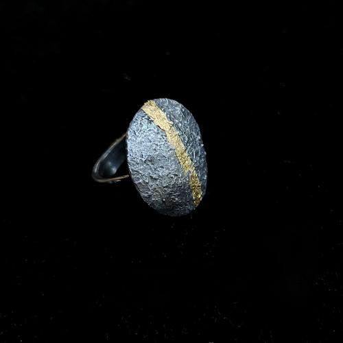 Twinnz - Zilveren ring met goud