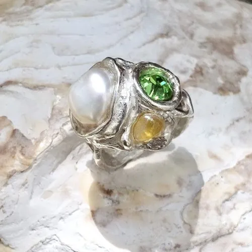 Fabia - Unieke moderne statement ring